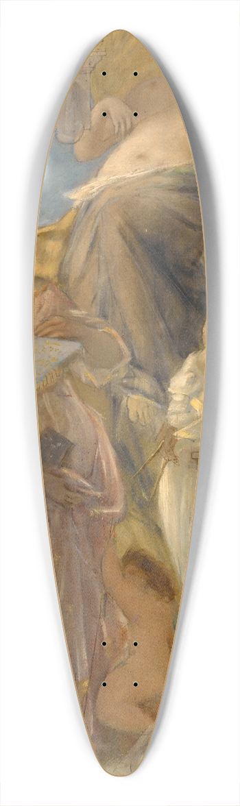 Paul-Jacques-Aim Baudry - Study for an Architectural Decoration 39.3 inch art pintail longboard deck