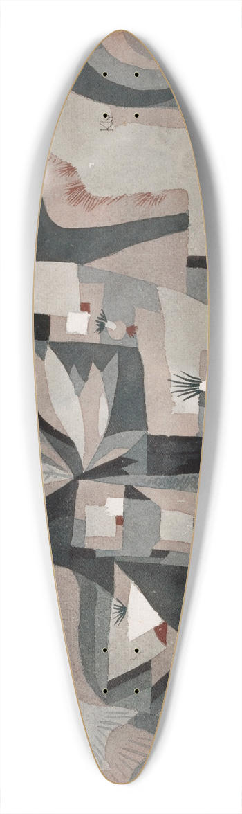 Paul Klee - Dry-cool garden 39.3 inch art pintail longboard deck