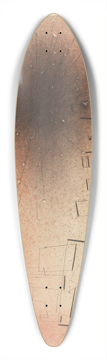 Paul Klee - Explosion 39.3 inch art pintail longboard deck