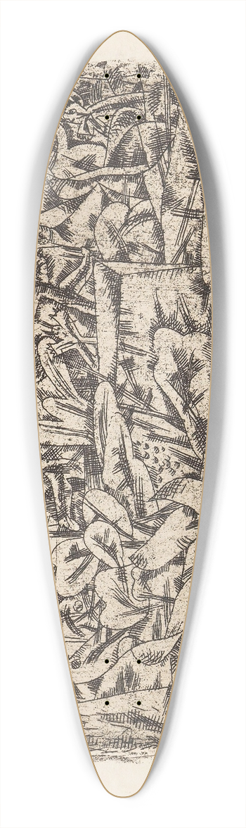Paul Klee - Garten der Leidenschaft 39.3 inch art pintail longboard deck