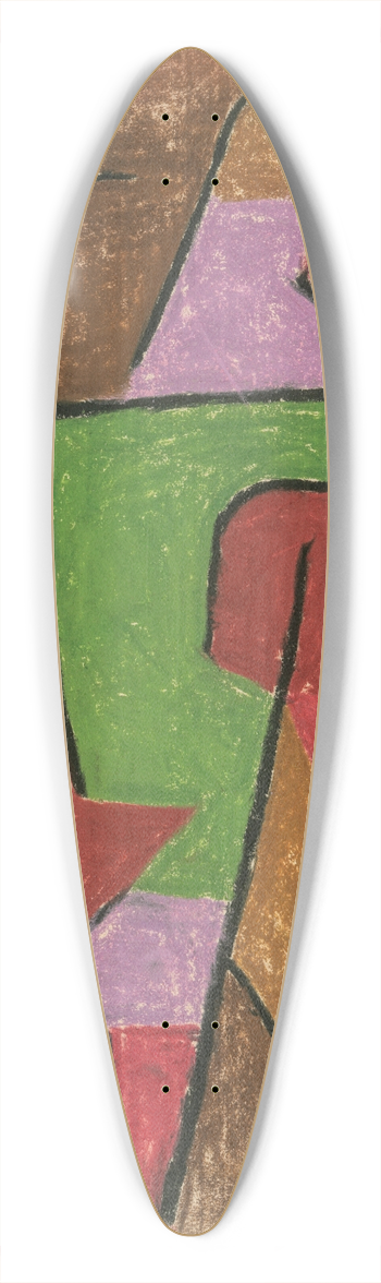 Paul Klee - Indianisch 39.3 inch art pintail longboard deck