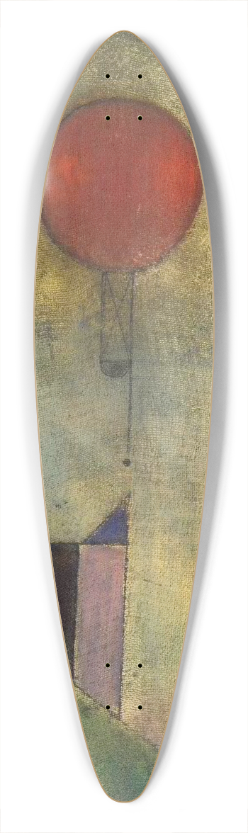 Paul Klee - Red Balloon 39.3 inch art pintail longboard deck