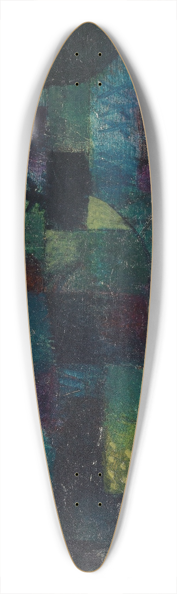 Paul Klee - Terraced garden 39.3 inch art pintail longboard deck
