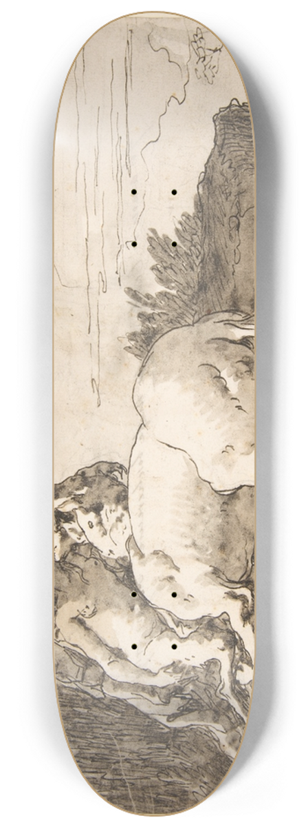 Giovanni Domenico Tiepolo - Centaur Embracing a Satyress 8.25 inch art skate deck