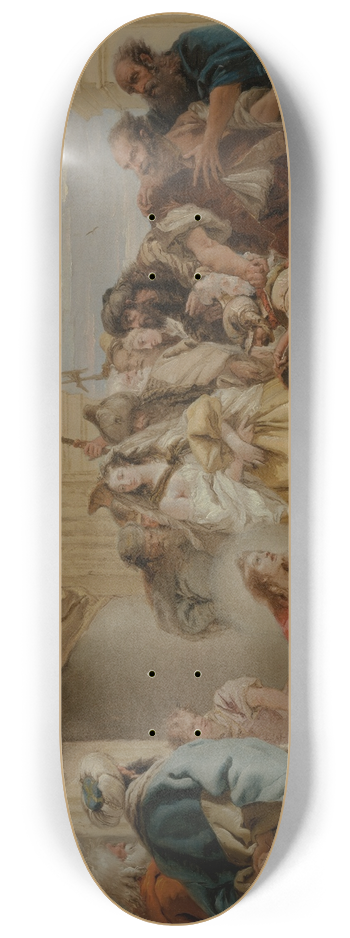 Giovanni Domenico Tiepolo - Christ and the Woman Taken in Adultery 8.25 inch art skate deck