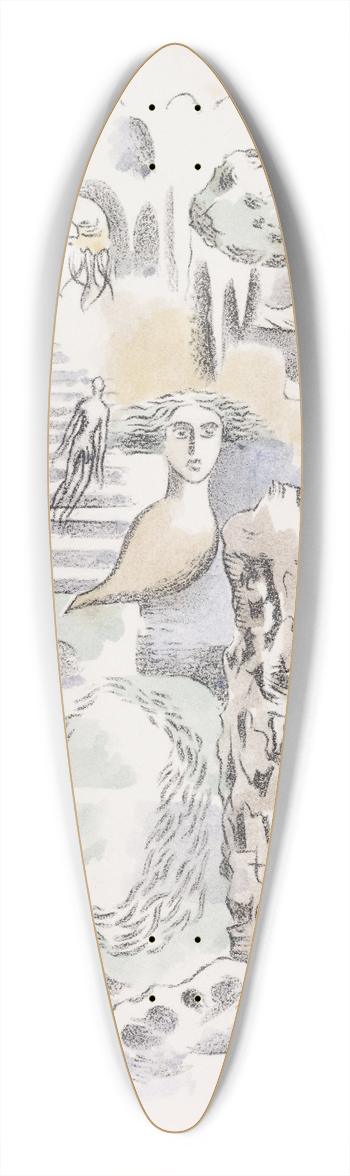 Paul Nash - Ghosts 39.3 inch art pintail longboard deck