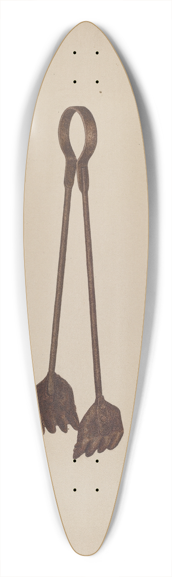 Paul Poffinbarger - Fireplace Tongs 39.3 inch art pintail longboard deck
