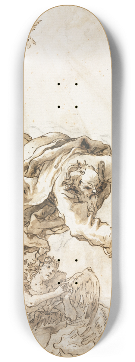 Giovanni Domenico Tiepolo - God the Father with Angels and Cherubs 8.25 inch art skate deck