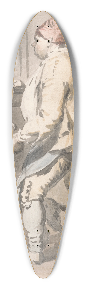 Paul Sandby - London Cries; A Fishmonger 39.3 inch art pintail longboard deck