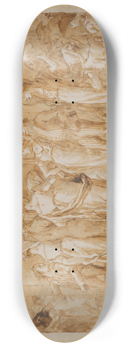 Giovanni Domenico Tiepolo - In Piazza 8.25 inch art skate deck