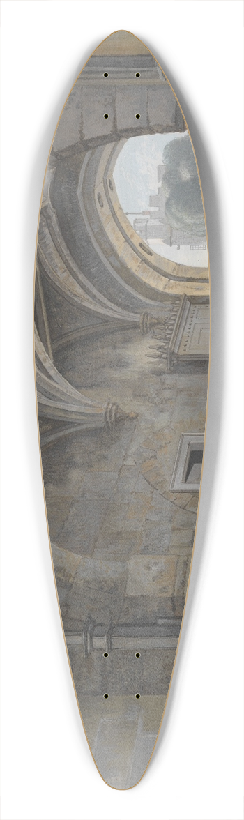 Paul Sandby - The Queen Elizabeth Gate 39.3 inch art pintail longboard deck