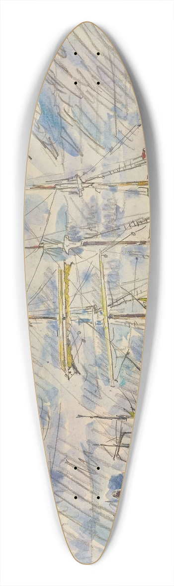 Paul Signac - Cancale 39.3 inch art pintail longboard deck