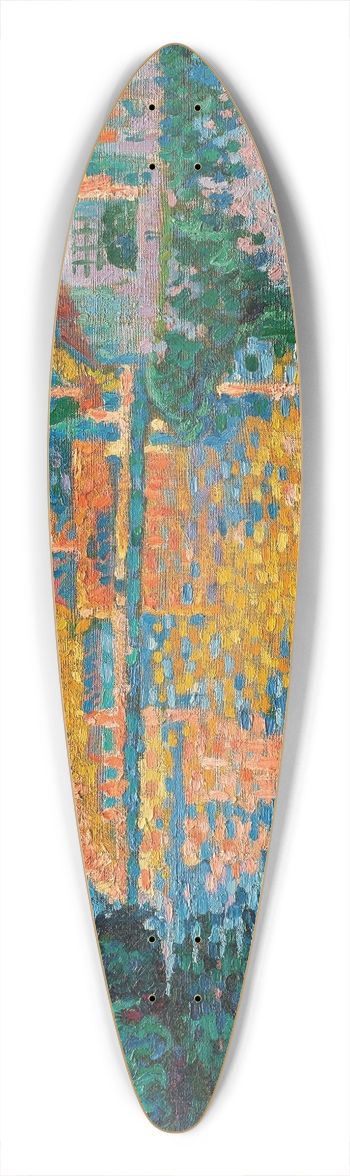 Paul Signac - Les Andelys. Soleil couchant 39.3 inch art pintail longboard deck