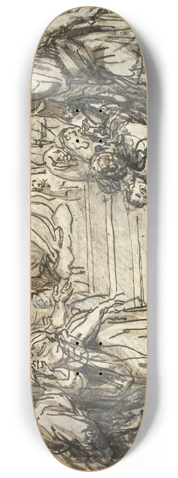 Abraham van Diepenbeeck - Judgement of Solomon 8.25 inch art skate deck