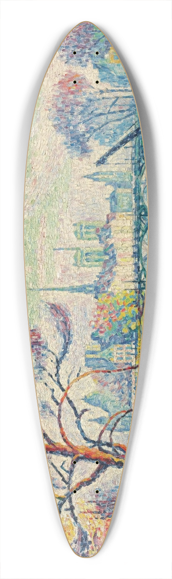 Paul Signac - Pont Des Arts (Paris) 39.3 inch art pintail longboard deck