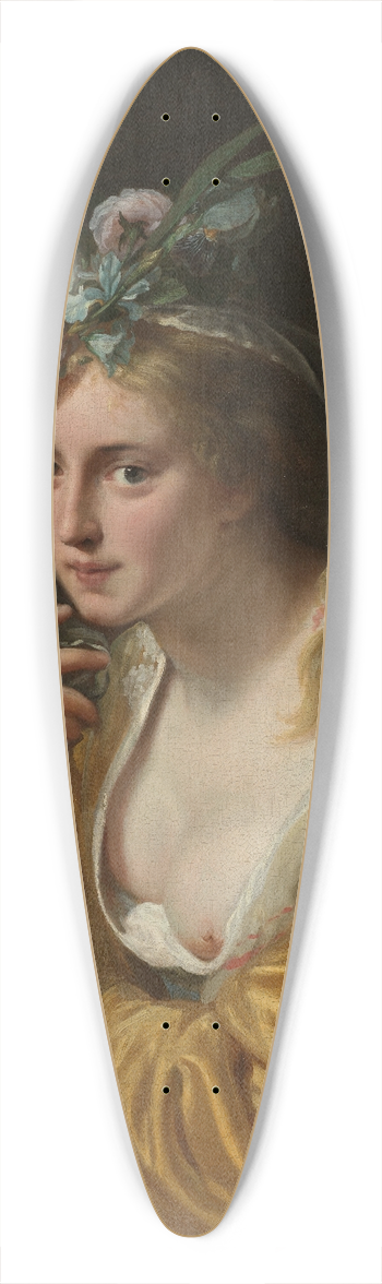 Paulus Moreelse - A Shepherdess 39.3 inch art pintail longboard deck