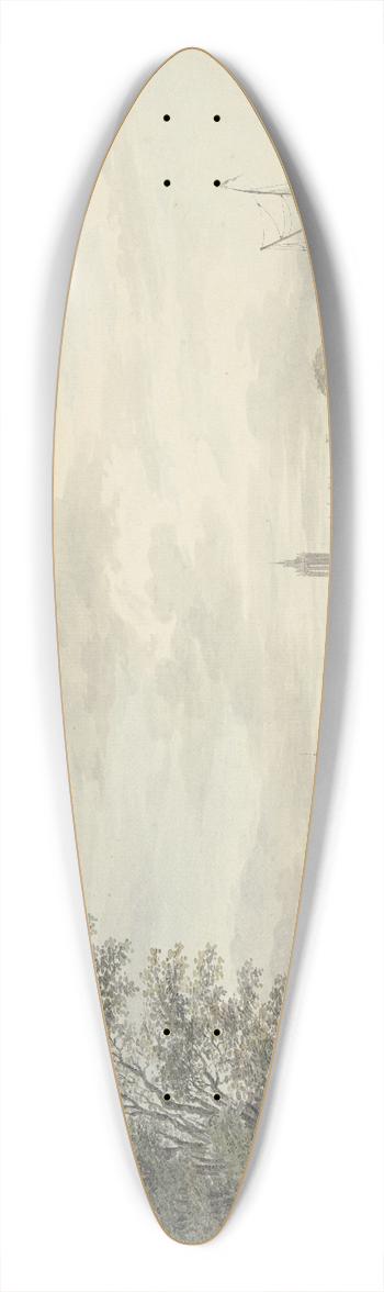 Paulus van Liender - Delft aan de Schie 39.3 inch art pintail longboard deck