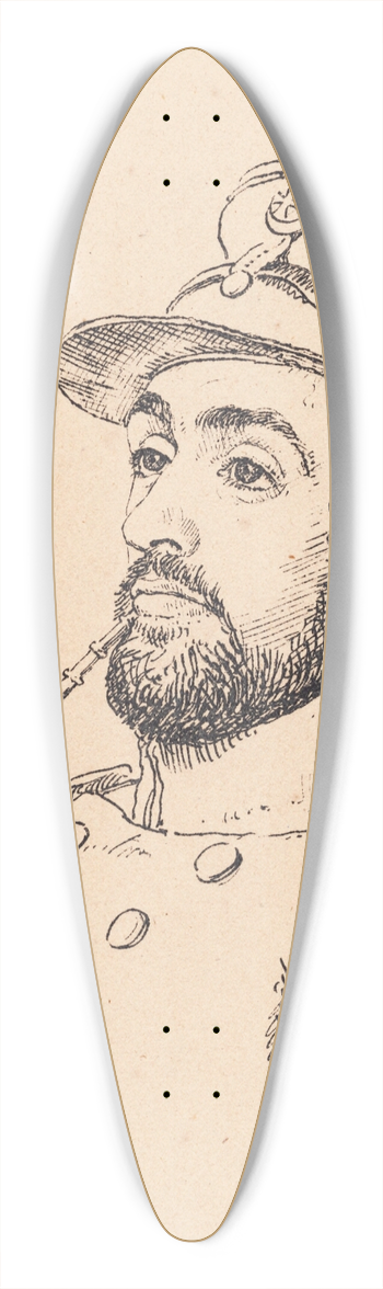 P. C. Skovgaard - Lgen V. E. Blom 39.3 inch art pintail longboard deck