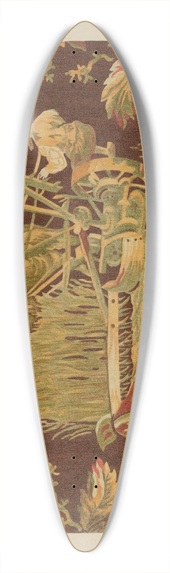 Pearl Gibbo - Printed Textile 39.3 inch art pintail longboard deck