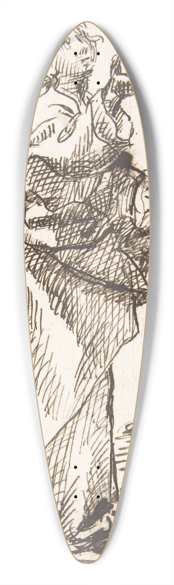 Pedro Duque y Cornejo - Standing Saint 39.3 inch art pintail longboard deck