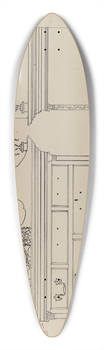 Percival Jenner - Chest 39.3 inch art pintail longboard deck