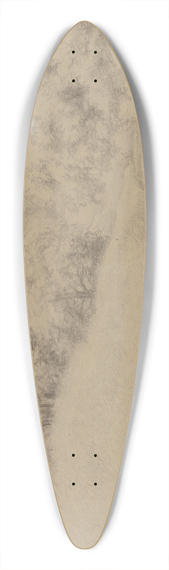 Peter Burnitz - Cornfield at the forest 39.3 inch art pintail longboard deck