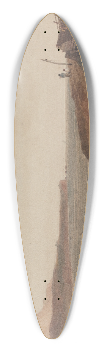 Peter DeWint - Coast Scene 39.3 inch art pintail longboard deck