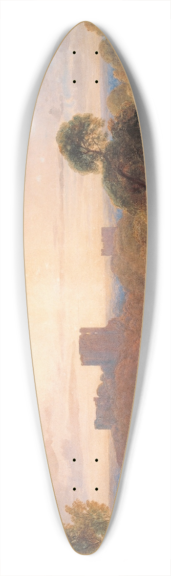 Peter De Wint - Kenilworth Castle 39.3 inch art pintail longboard deck
