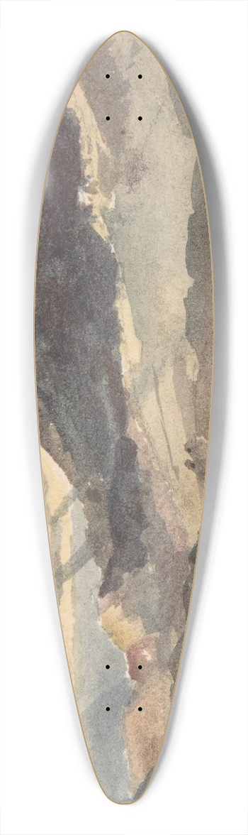 Peter De Wint - Study for The Ferry 39.3 inch art pintail longboard deck