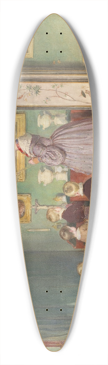 Peter Fendi - The Evening Prayer 39.3 inch art pintail longboard deck