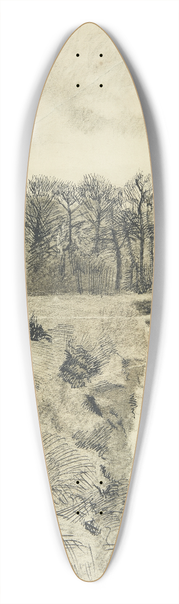 Peter Hansen - Landskab med en  39.3 inch art pintail longboard deck