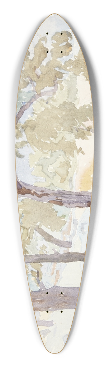 Peter Hansen - Udkanten af en skov 39.3 inch art pintail longboard deck