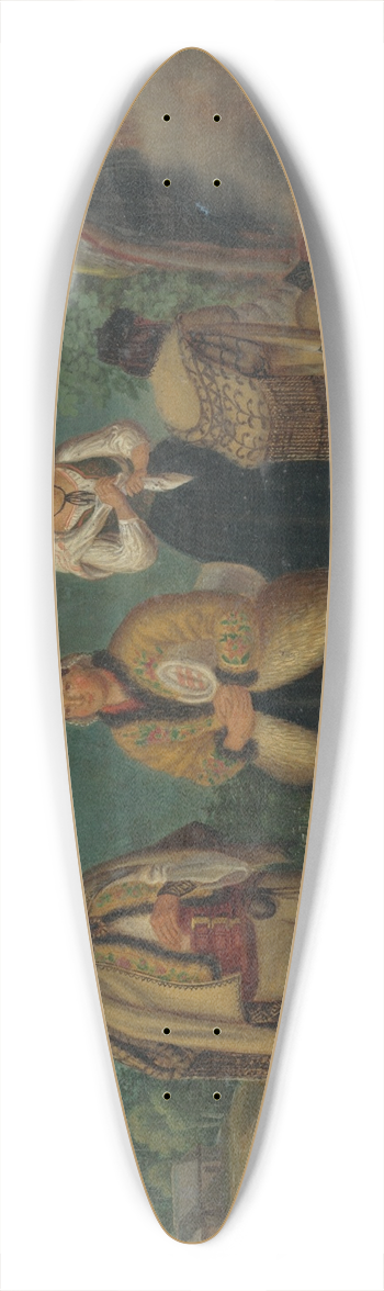 Peter Michal Boh - On the Road (Linen Makers) 39.3 inch art pintail longboard deck