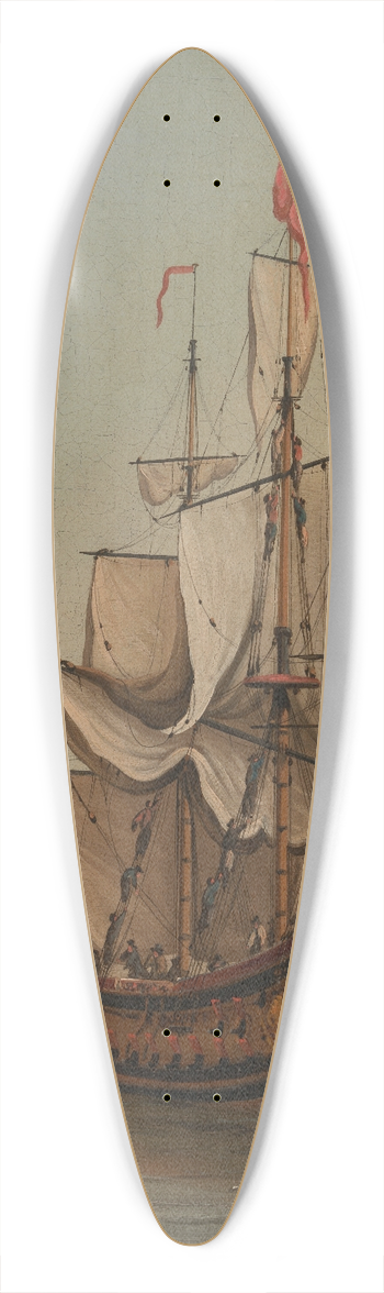 Peter Monamy - Shipping in a Calm 39.3 inch art pintail longboard deck