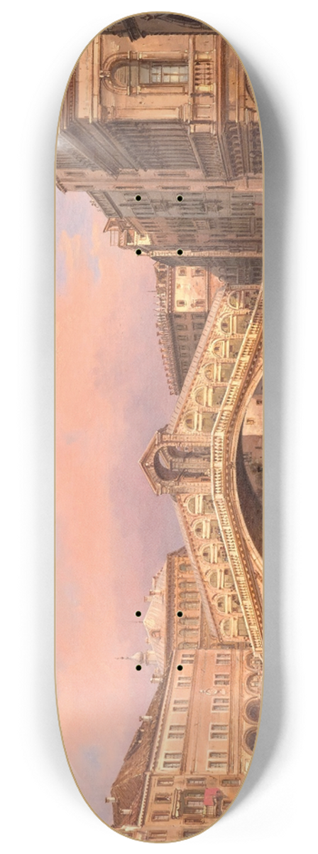 Giovanni Grubacs - Venice, A View Of The Rialto Bridge 8.25 inch art skate deck