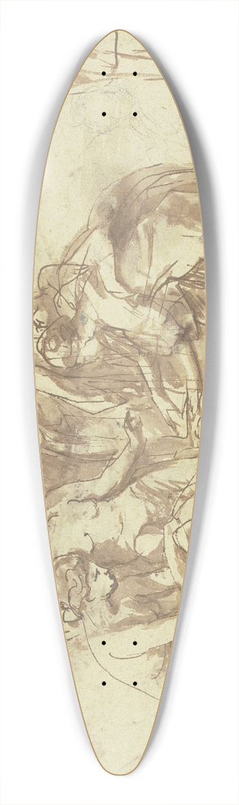 Peter Paul Rubens - Finding of Moses 39.3 inch art pintail longboard deck