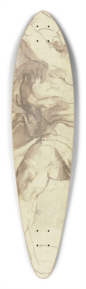 Peter Paul Rubens - Saint Christopher 39.3 inch art pintail longboard deck