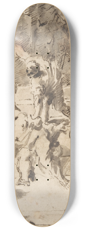 Giovanni Lanfranco - The Martyrdom of the Apostle Thomas 8.25 inch art skate deck