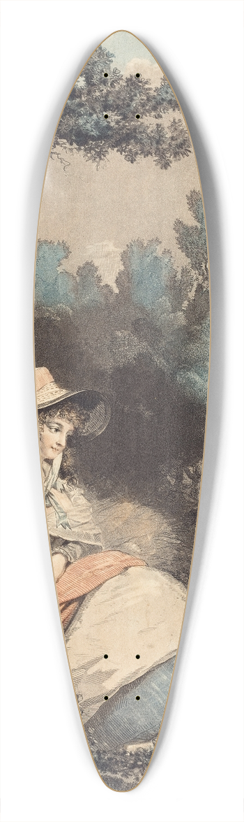 Philibert-Louis Debucourt - Pauvre Annette 39.3 inch art pintail longboard deck
