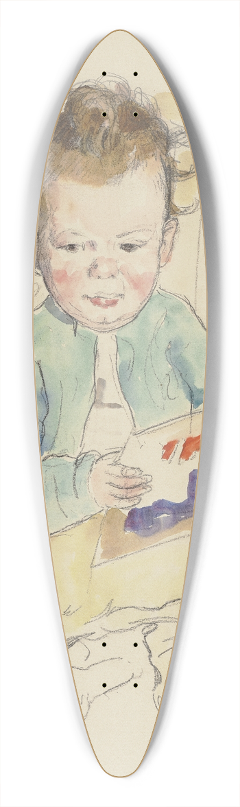 Philipp Franck - Playing child 39.3 inch art pintail longboard deck
