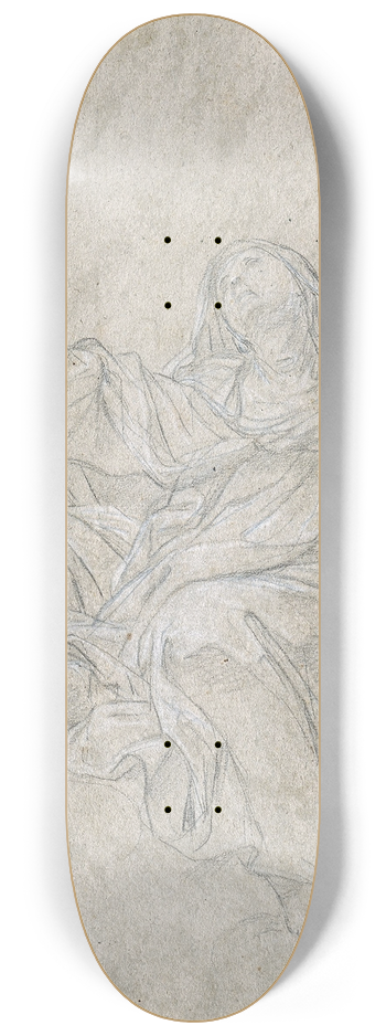 Giovanni Odazzi - Study for Saint Catherine 8.25 inch art skate deck