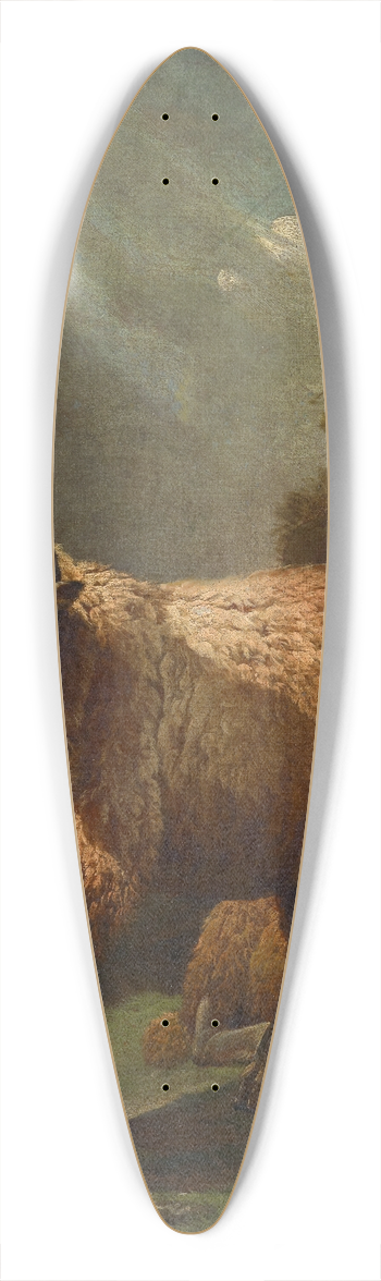 Philipp Peter Roos - Two Sheep 39.3 inch art pintail longboard deck
