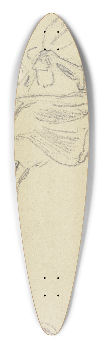 Philipp Rumpf - Sitzendes Mdchen, strickend 39.3 inch art pintail longboard deck