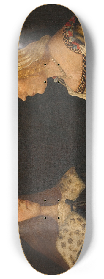 Giovanni Paolo d' Agostino - Double Portrait of a Young Man and Young Woman 8.25 inch art skate deck