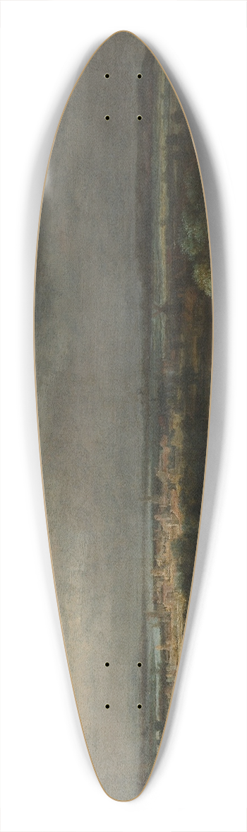 Philips Koninck - Wide River Landscape 39.3 inch art pintail longboard deck