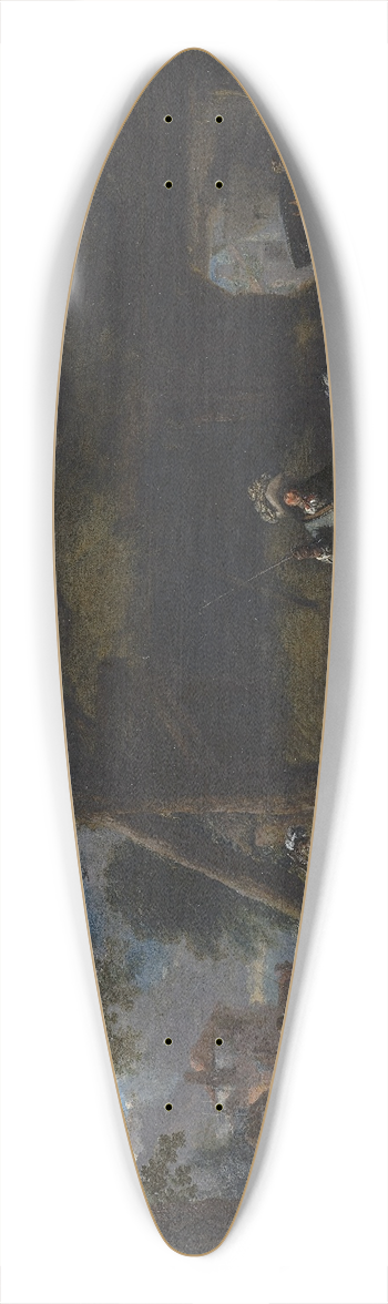 Philips Wouwerman - The Arrival at the Stable 39.3 inch art pintail longboard deck