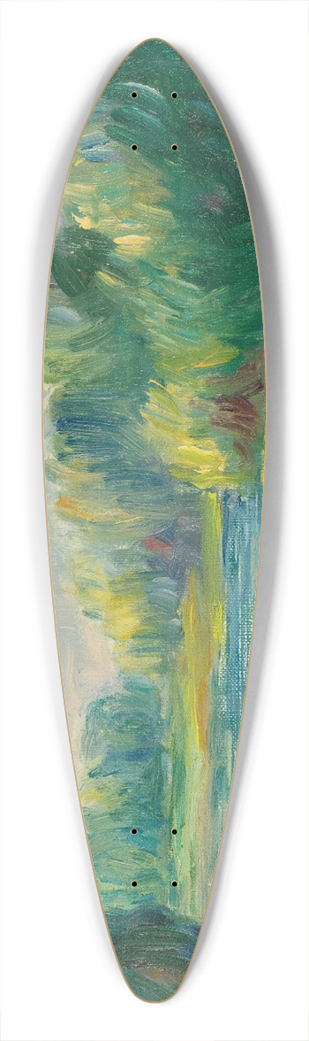 Pierre-Auguste Renoir - Bord De Rivire 39.3 inch art pintail longboard deck