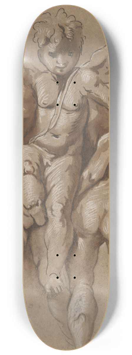 Giovanni Pietro Possenti - Two Putti Carrying a Third Putti 8.25 inch art skate deck