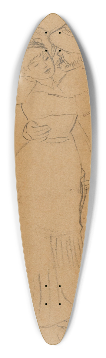 Pierre-Auguste Renoir - La danse  bougival (tude) 39.3 inch art pintail longboard deck