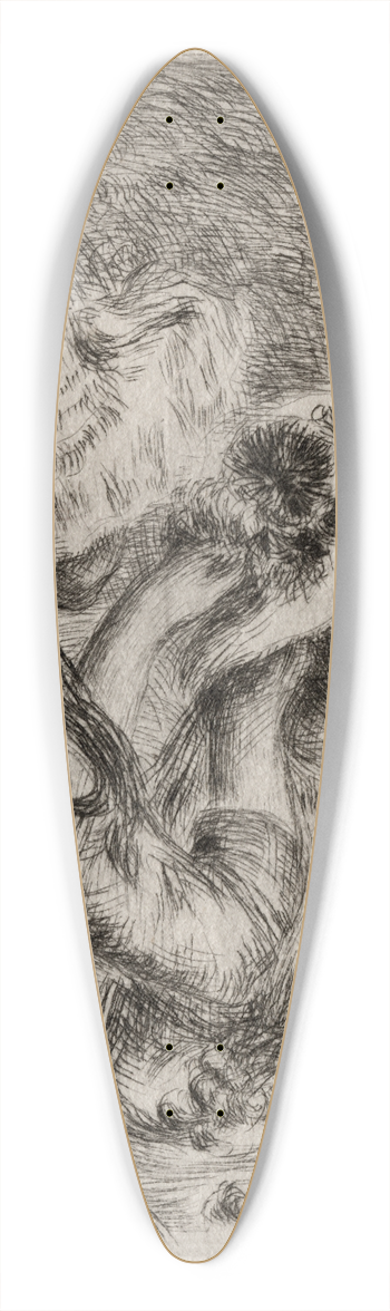 Pierre-Auguste Renoir - Le Chapeau epingl 39.3 inch art pintail longboard deck